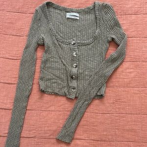 Urban Outfitters Long Sleeve Crop Top